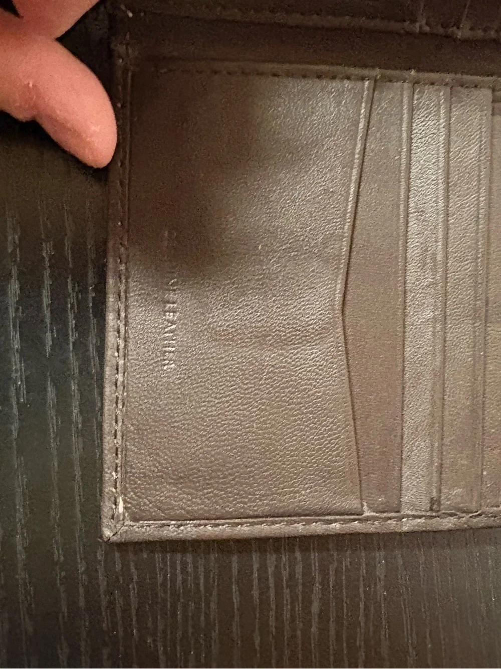 Genuine Leather Brown Bifold Wallet ID Window Card Holder